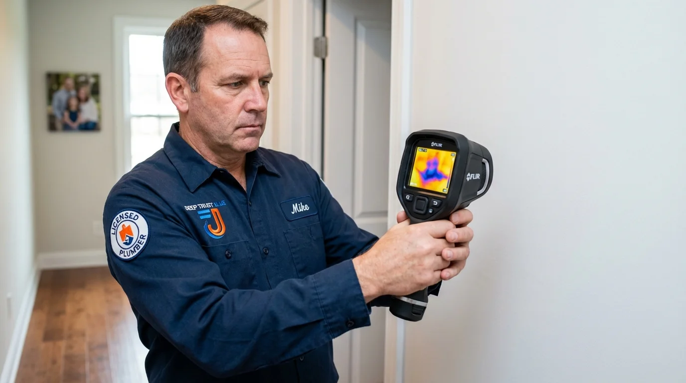 Thermal imaging leak detection by Johns Plumbing LLC in Delmont